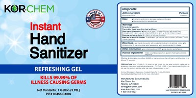 15.12l Ndc 62881-001-02 (00456 C4009   Instant Hand Sanitizer   1 Gallon Bottle Label   5x10 Ghsrev1 Liq Carbopol)